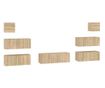 Set dulapuri TV, 7 piese, stejar sonoma, lemn prelucrat