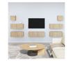 Set dulapuri TV, 7 piese, stejar sonoma, lemn prelucrat