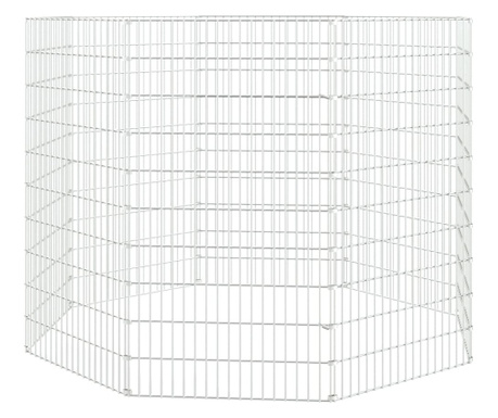 Клетка за зайци, 8 панела, 54x100 см, поцинковано желязо