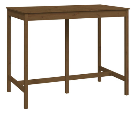 Barový stolek medově hnědý 140x80x110 cm masivní borové dřevo