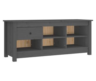 Ormarić za cipele sivi 110 x 38 x 45,5 cm od masivne borovine