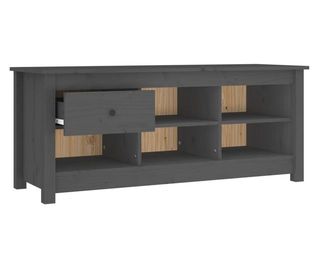 Ormarić za cipele sivi 110 x 38 x 45,5 cm od masivne borovine