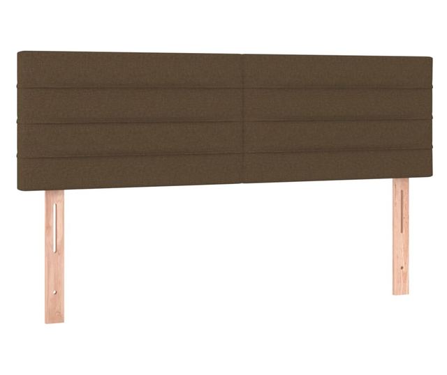 Континентално легло с матрак, тъмнокафяво, 140x200 см, текстил