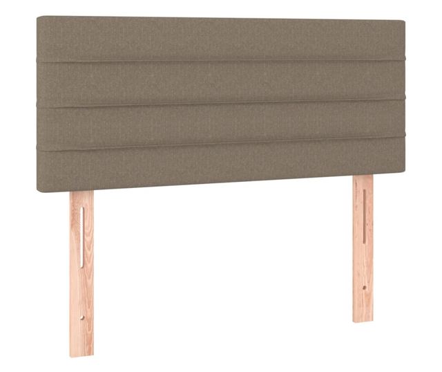 Боксспринг легло с матрак, таупе сиво, 100x200 см, текстил