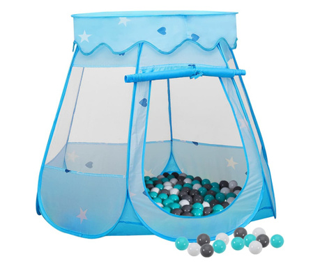 Dječji šator za igru s 250 loptica plavi 102 x 102 x 82 cm