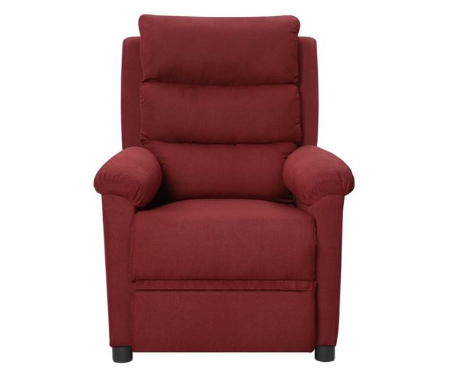 Електрически масажен фотьойл, бордо, текстилна материя