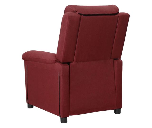 Електрически масажен фотьойл, бордо, текстилна материя