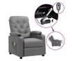 Електрически реклининг масажен стол, сив, изкуствена кожа thumbnail 1