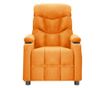 Električni masažni fotelj, zložljiv, rumen, tekstil