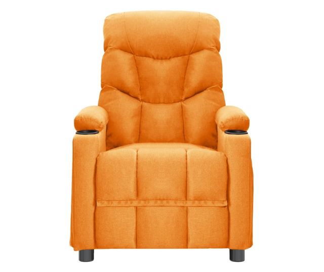 Električni masažni fotelj, zložljiv, rumen, tekstil