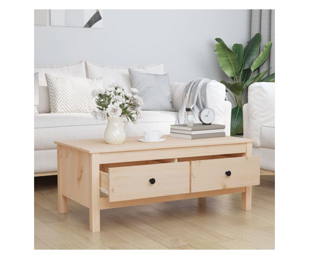 Mizica za kavo, 100x50x40 cm, masivno borovo leso - 19