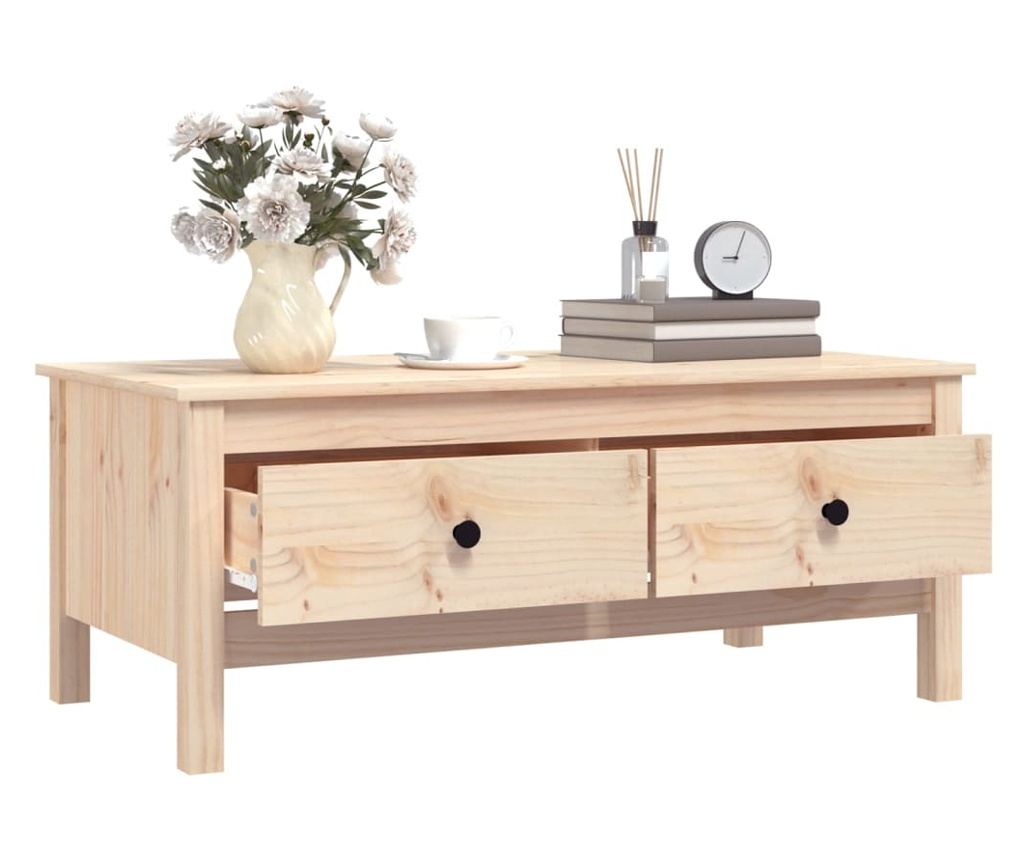 Mizica za kavo, 100x50x40 cm, masivno borovo leso - 5