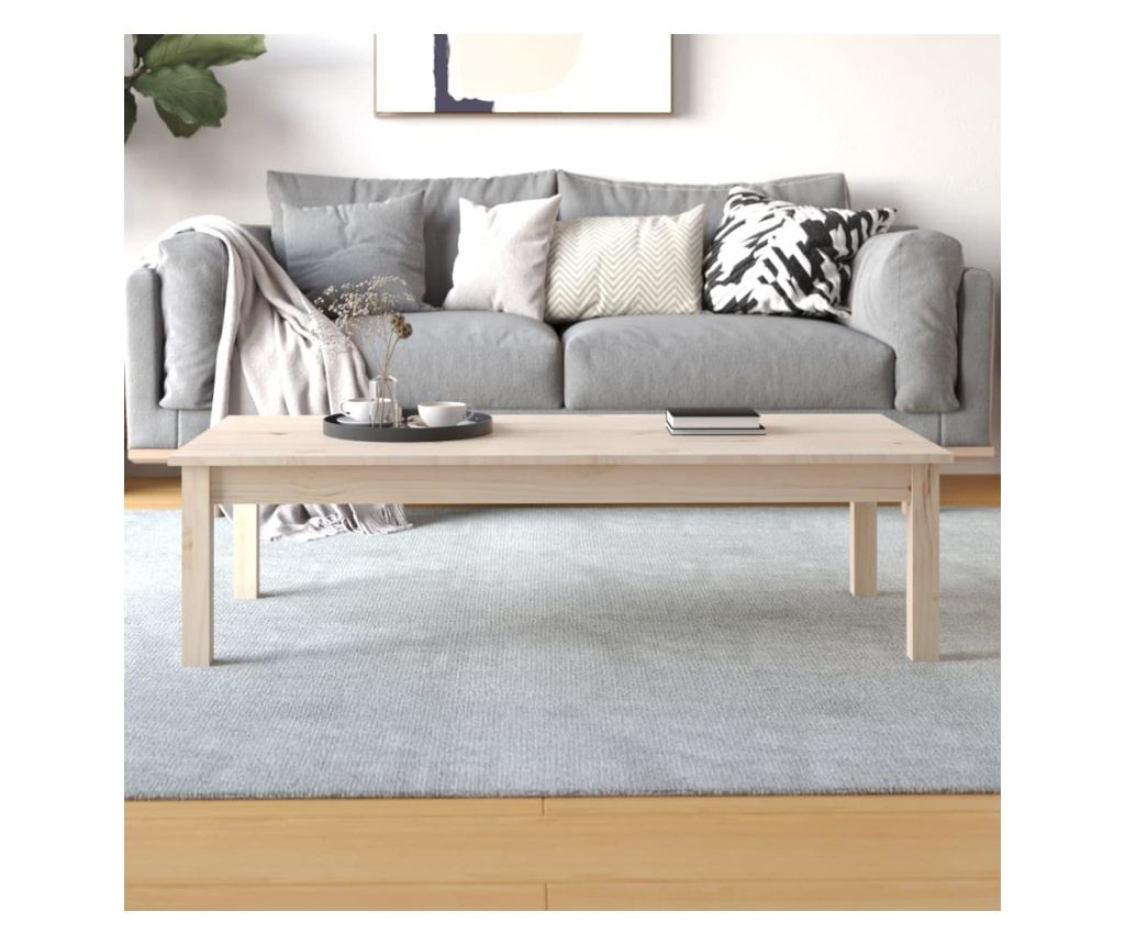 Маса за кафе, 110x50x30 см, масив бор - 5