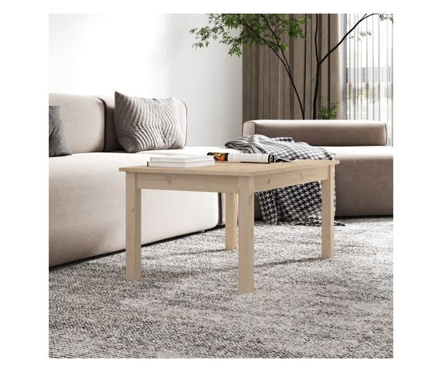 Stolić za kavu, 80x50x40 cm, masivno borovo drvo