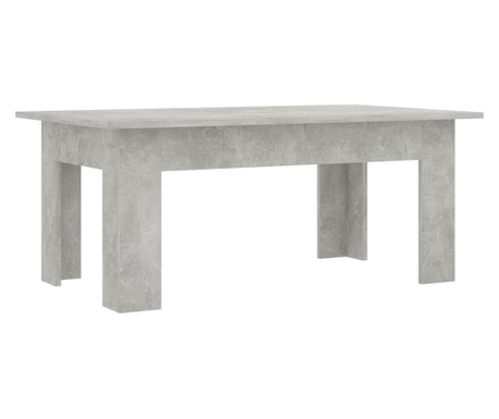 Klubska mizica betonsko siva 100x60x42 cm iverna plošča