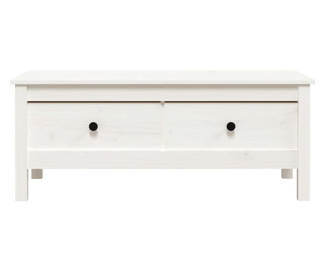 Kavni mizici, bela, 100x50x40 cm, masivno borovo leso