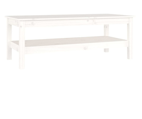 Konferenční stolek bílý 110 x 50 x 40 cm masivní borové dřevo