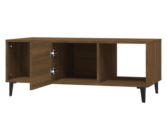 barna tölgy színű szerelt fa dohányzóasztal 102 x 50 x 40 cm