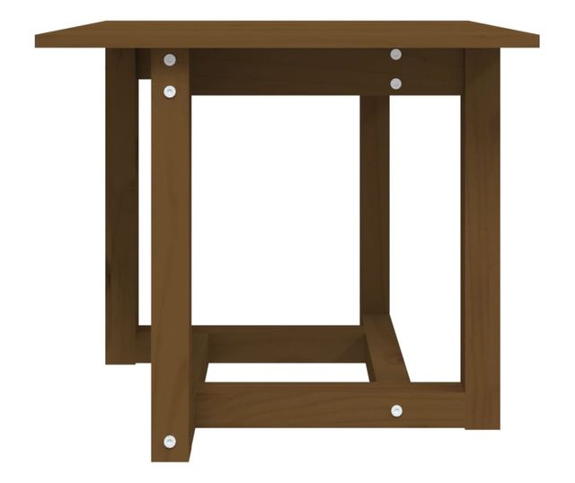 Kavni mizici, medena rjava, 50x50x45 cm, masivno borovo les.