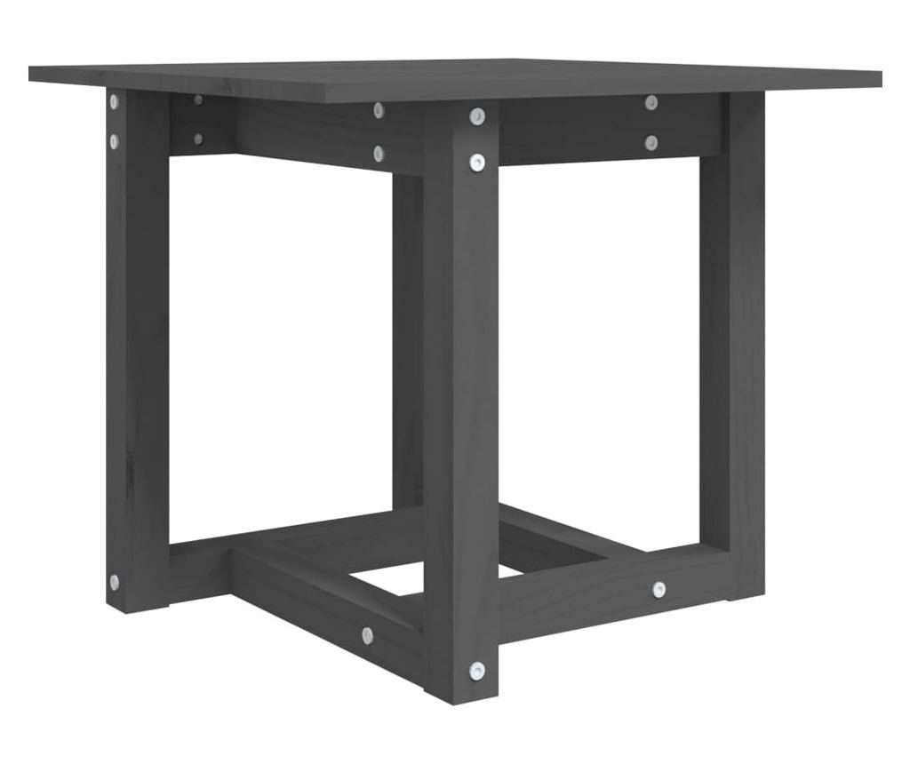 Kavni mizici, siva, 50x50x45 cm, masivno borovo leso - 2