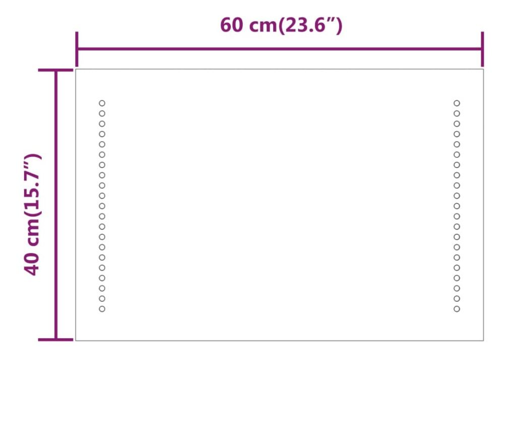 LED огледало за баня, 60x40 см - 9