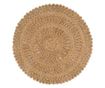 Prepletena preproga, 90 cm, konoplja, okrogla