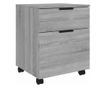 Fișet mobil cu roți, gri sonoma, 45x38x54 cm, lemn prelucrat