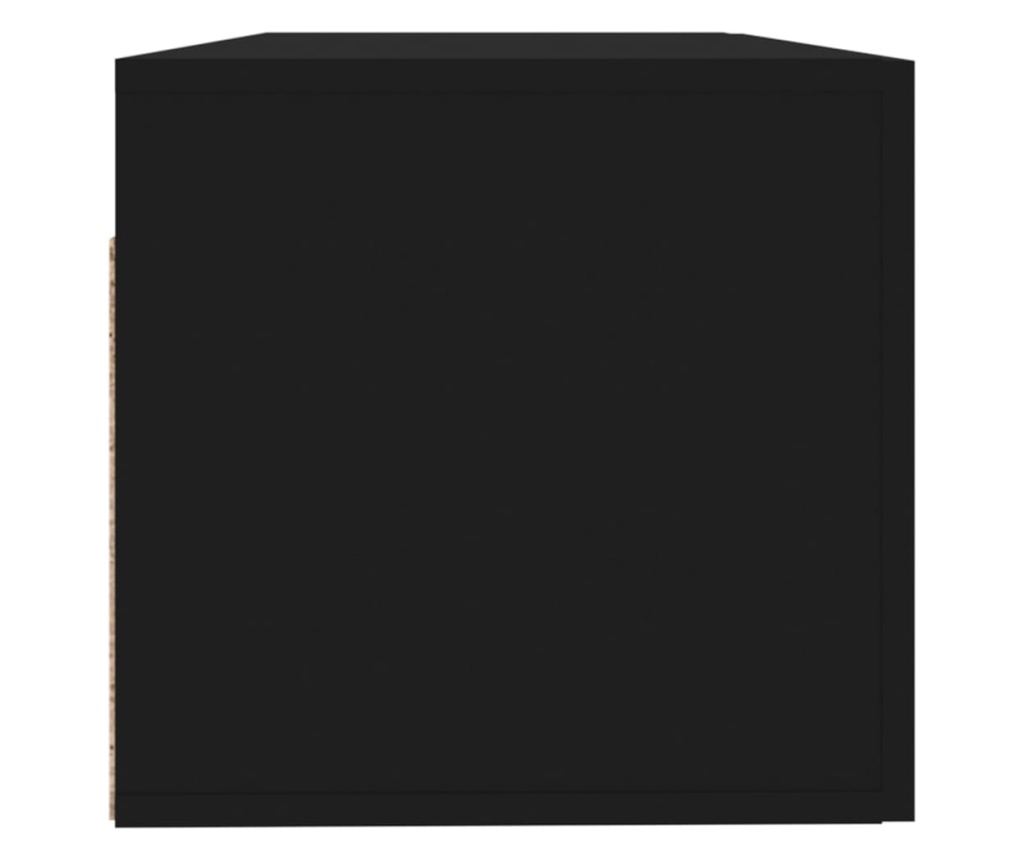 Επιτοίχιο Ντουλάπι, Μαύρο, 100x36.5x35 εκ., Επεξεργασμένο Ξύλο - 6