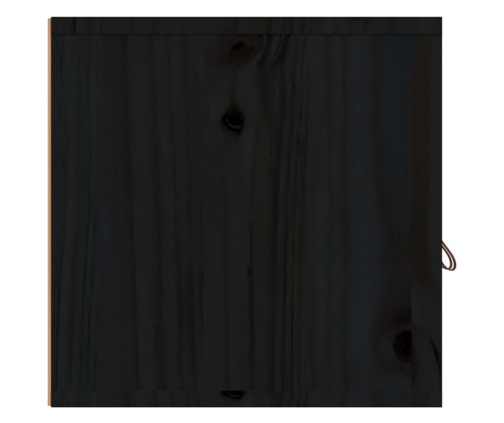 Omara, črna, 60x30x30 cm, masivno borovo les - 4