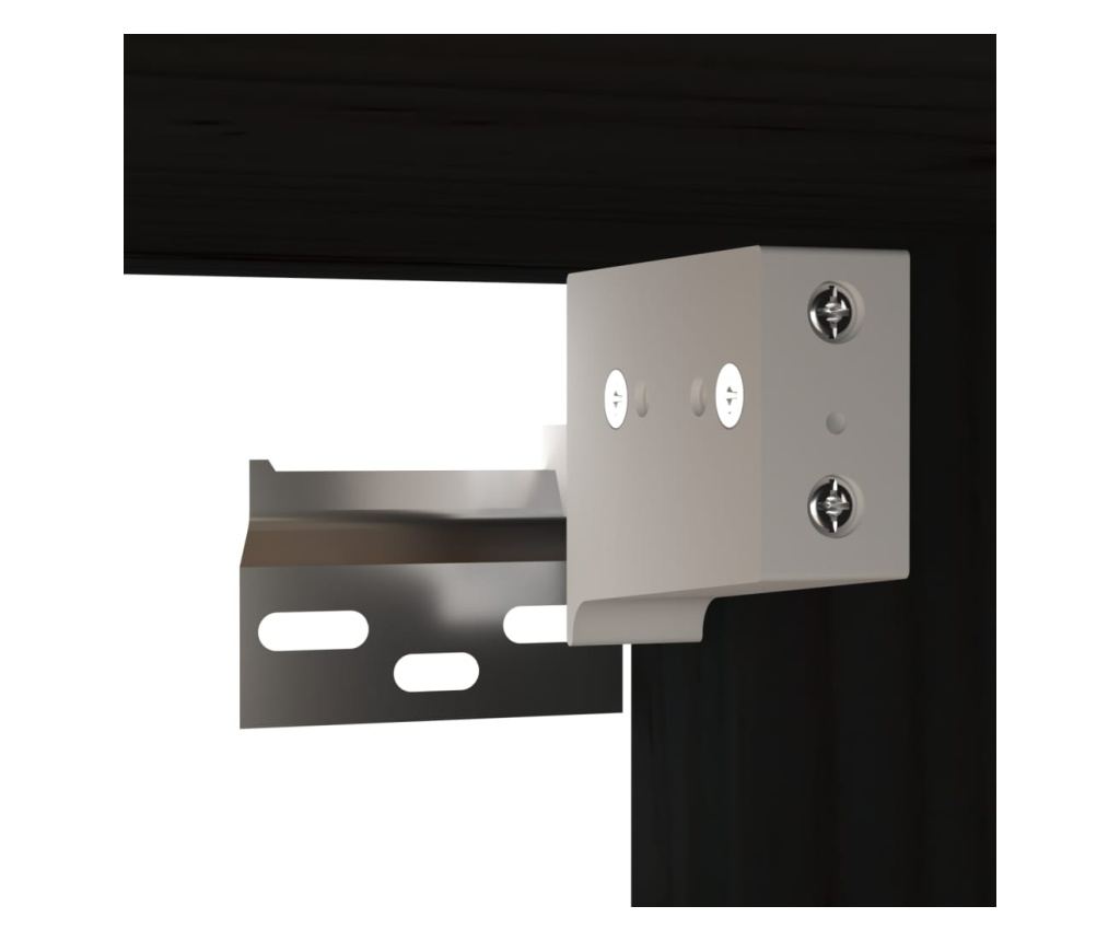 Omara, črna, 60x30x30 cm, masivno borovo les - 9