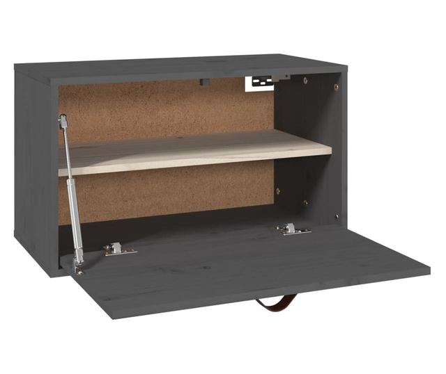 Omara, siva, 60x30x35 cm, masivno borovo leso