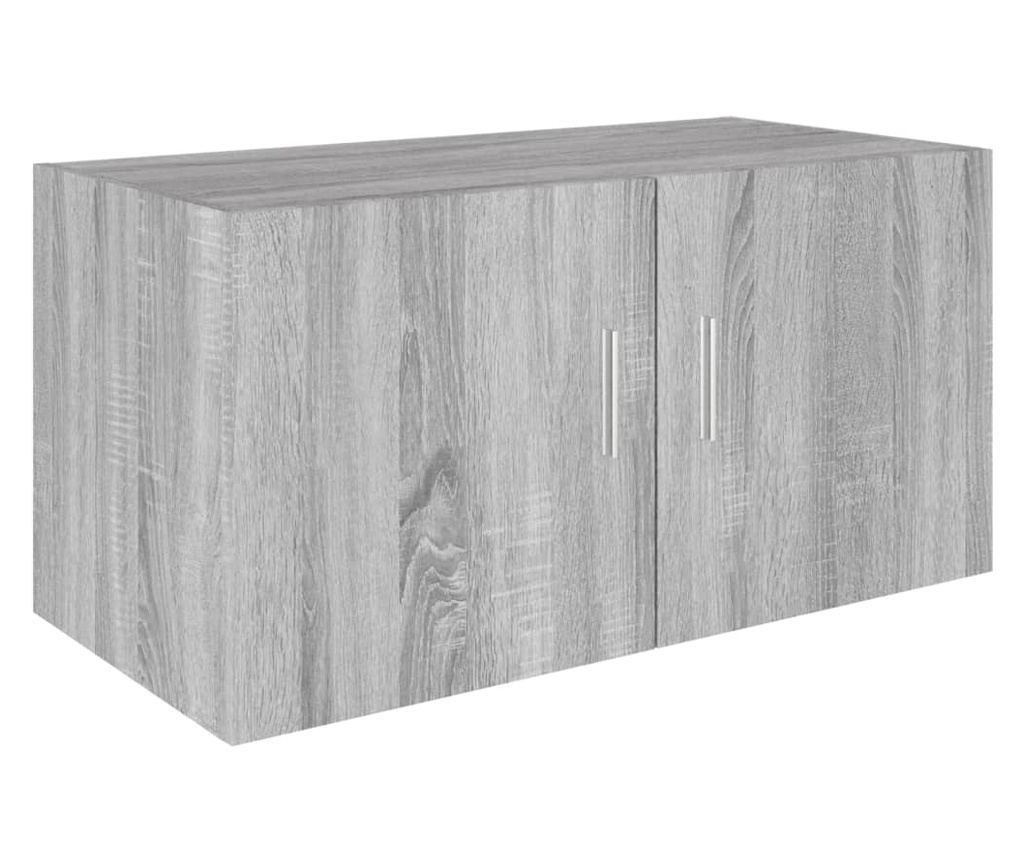 szürke sonoma színű szerelt fa faliszekrény 80 x 39 x 40 cm - 2
