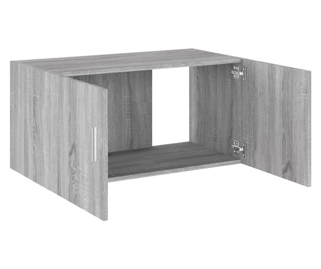 szürke sonoma színű szerelt fa faliszekrény 80 x 39 x 40 cm - 12