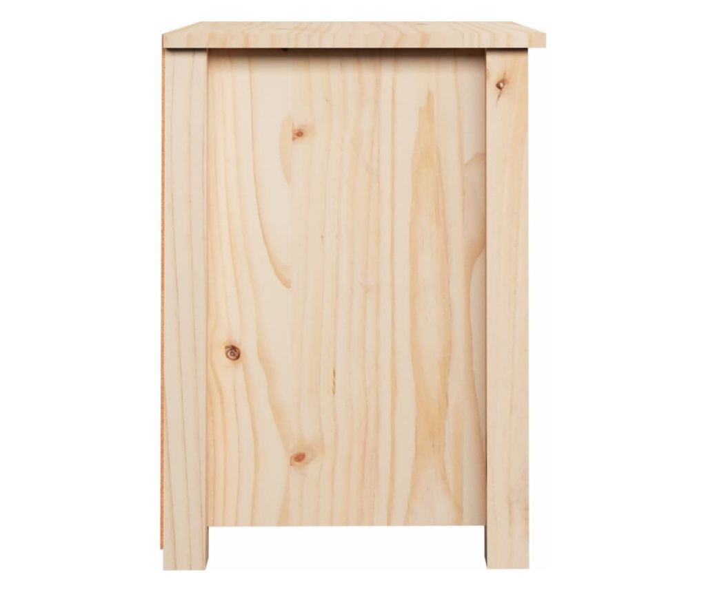 Κομοδίνο, 40x35x49 εκ., Μασίφ Ξύλο Πεύκου - 7