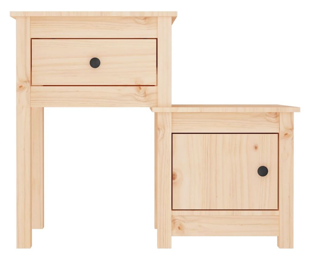 Κομοδίνο, 79.5x38x65.5 εκ., από μασίφ ξύλο πεύκου - 4