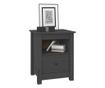 Κομοδίνο, 2 τεμ., γκρι, 40x35x49 εκ., μασίφ ξύλο πεύκου thumbnail 4