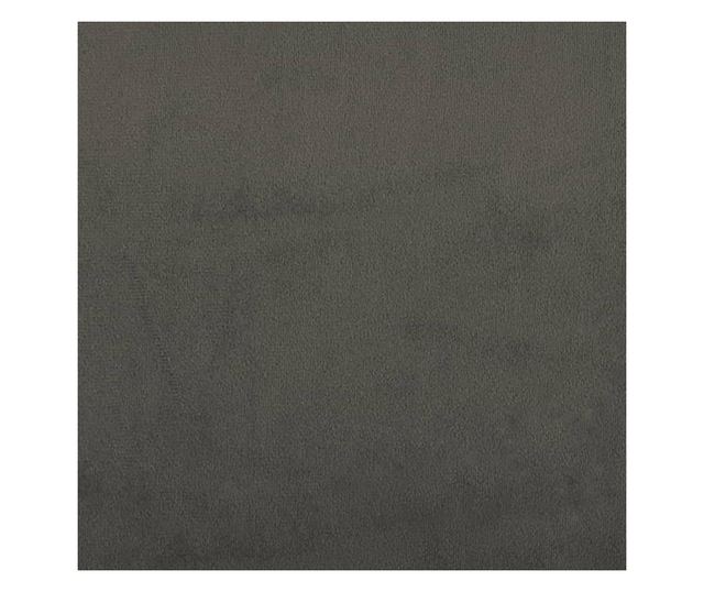 Madrac s džepičastim oprugama tamnosivi 140x200x20cm baršunasti