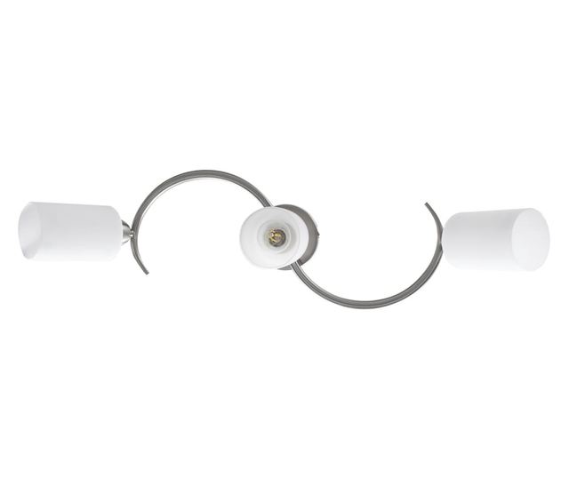 Полилей с керамични цилиндрични абажури, за 3 крушки Е14, бели