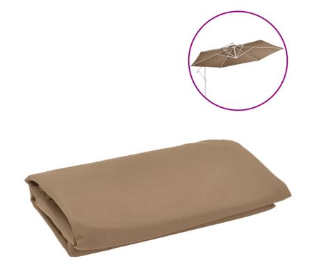 Náhradní potah na konzolový slunečník taupe 350 cm