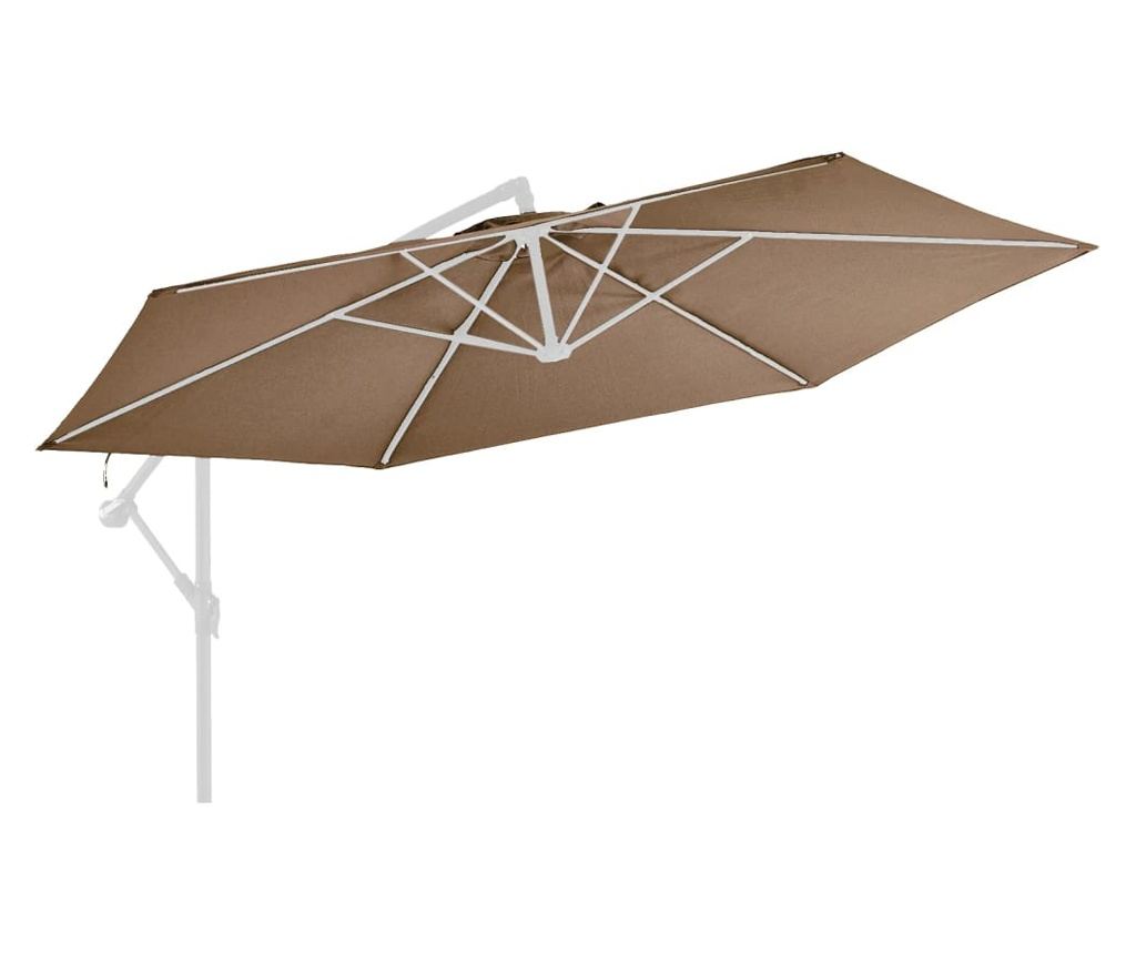 Zamjenska tkanina za konzolni suncobran 350 cm smeđe-siva - 3