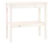 Masă consolă, alb, 80x40x75 cm, lemn masiv de pin