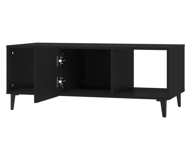 fekete szerelt fa dohányzóasztal 102 x 50 x 40 cm