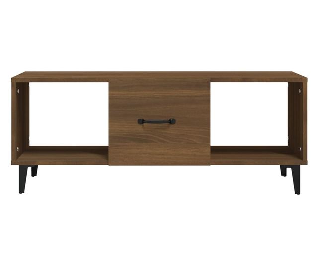 barna tölgy színű szerelt fa dohányzóasztal 102 x 50 x 40 cm
