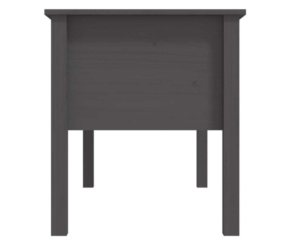 Măsuță de cafea, gri, 102x49x55 cm, lemn masiv de pin - 13