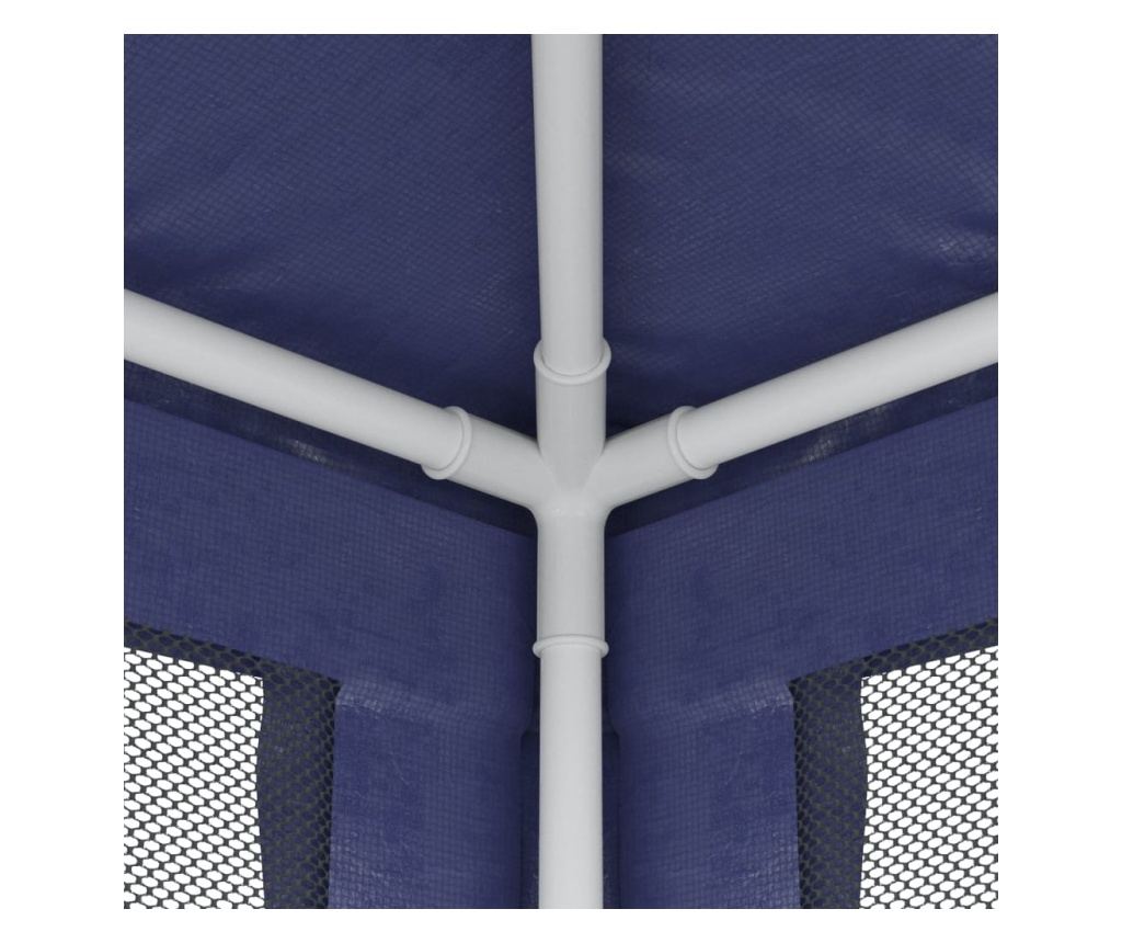 Парти шатра с 4 мрежести стени, синя, 3x3 м, HDPE - 6