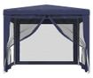 Парти шатра с 4 мрежести стени, синя, 3x3 м, HDPE thumbnail 3