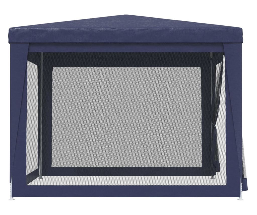 Парти шатра с 4 мрежести стени, синя, 3x3 м, HDPE - 4