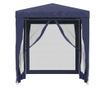 Парти шатра с 4 мрежести стени, синя, 2x2 м, HDPE