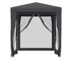 Парти шатра с 4 мрежести стени, антрацит, 2x2 м, HDPE thumbnail 3