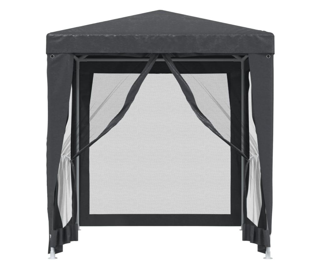 Парти шатра с 4 мрежести стени, антрацит, 2x2 м, HDPE - 3